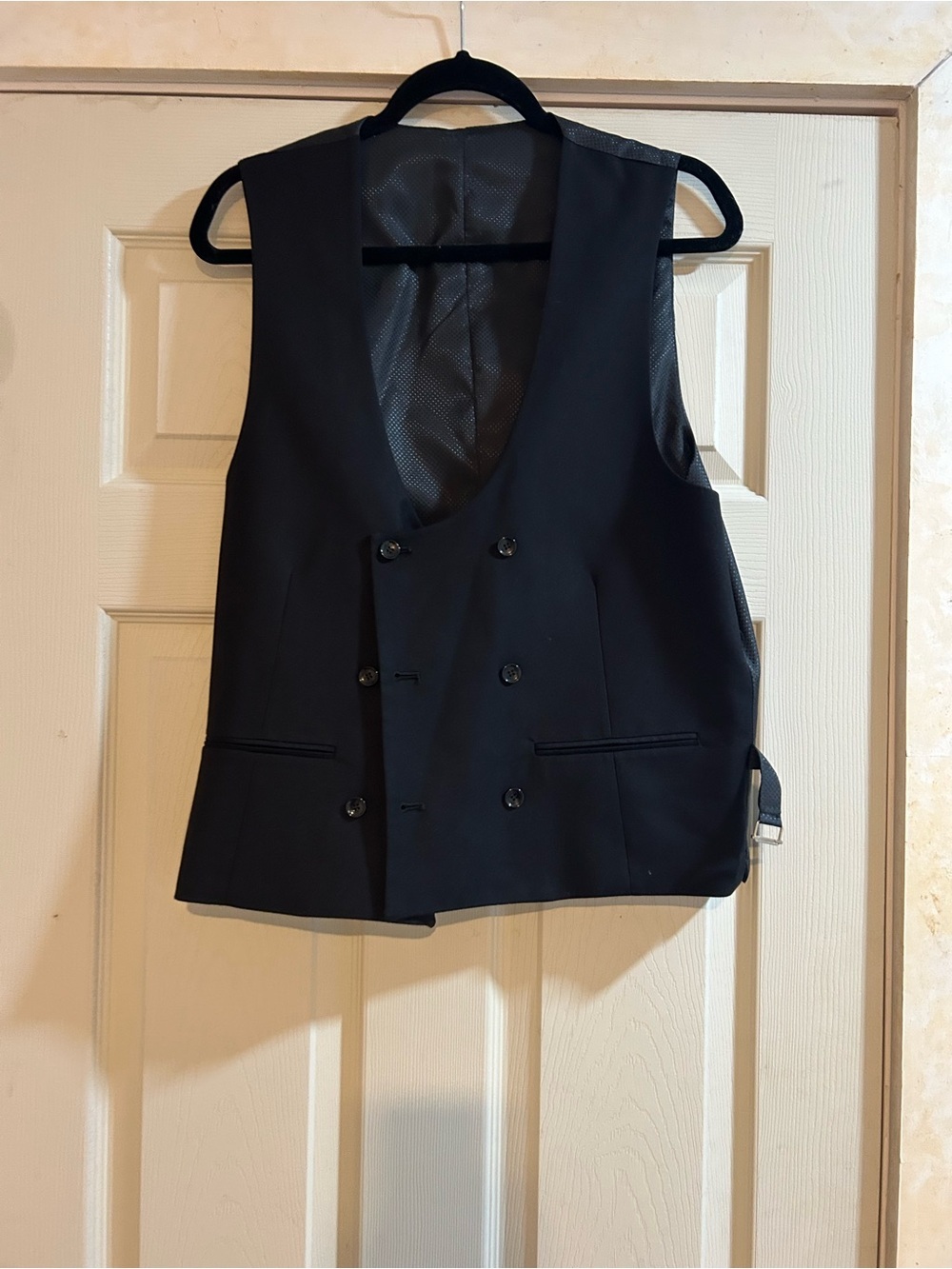Double-Breasted Navy Dress Vest
